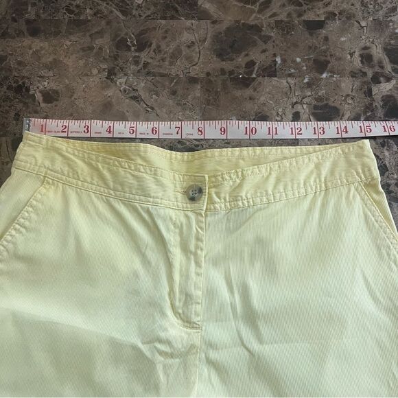 Basic Editions Size 8 Women's Yellow Capri Pants​​​​​ - Picture 3 of 10